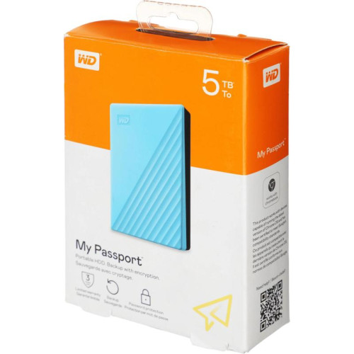 Жесткий диск WD USB3.2 Gen1 5TB WDBPKJ0050BBL-WESN My Passport 2.5