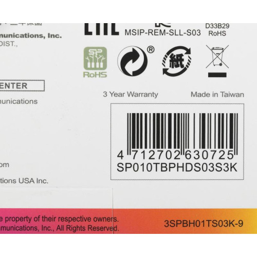 Жесткий диск Silicon Power USB 3.0 1Tb SP010TBPHDS03S3K S03 Stream 2.5