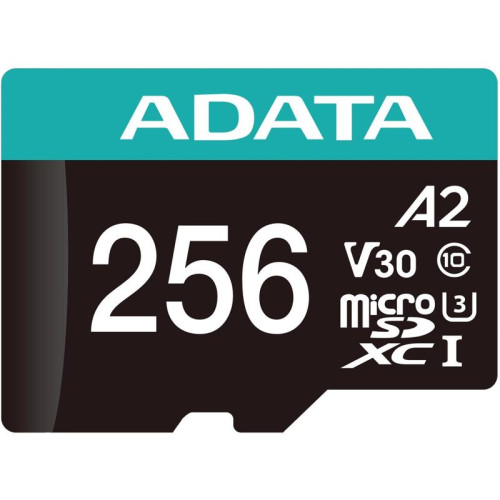 Флеш карта microSDXC 256GB A-Data AUSDX256GUI3V30SA2-RA1 Premier Pro + adapter