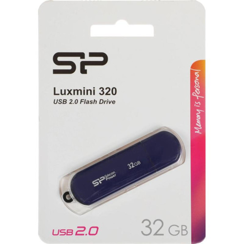 Флеш Диск Silicon Power 32Gb Ultima LuxMini 320 SP032GBUF2320V1B USB2.0 синий