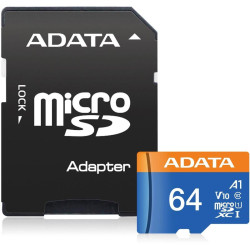 Флеш карта microSDXC 64GB A-Data AUSDX64GUICL10A1-RA1 Premier Pro + adapter