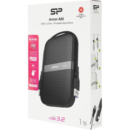 Жесткий диск Silicon Power USB3.0 1TB SP010TBPHDA60S3A A60 Armor 2.5 Жесткий диск Silicon Power USB3.0 1TB SP010TBPHDA60S3A A60 Armor 2.5