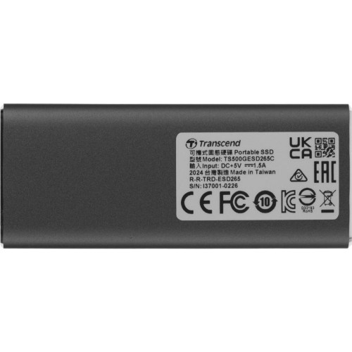 Накопитель SSD Transcend USB-C 500GB TS500GESD265C серый