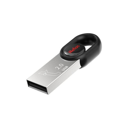 Флеш Диск Netac 16Gb UM2 NT03UM2N-016G-20BK USB2.0 серебристый/черный