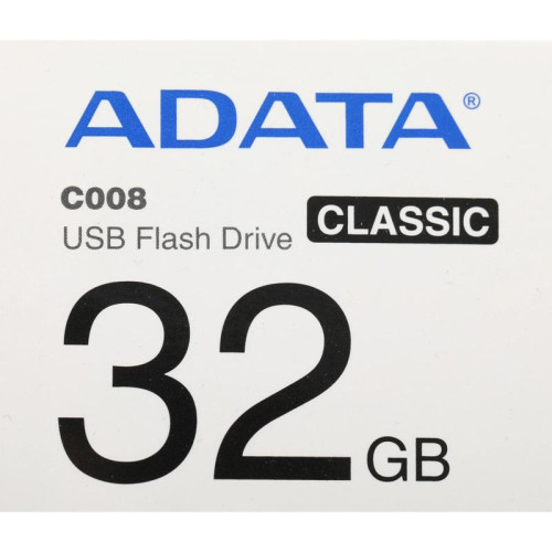 Флеш Диск A-Data 32Gb Classic C008 AC008-32G-RKD USB2.0 красный/черный