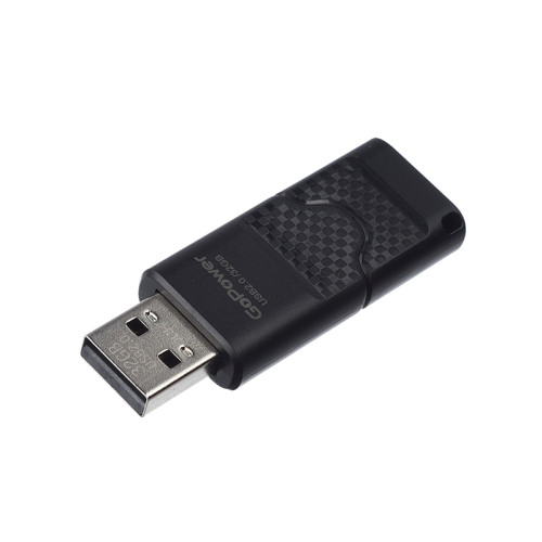 Флеш-накопитель GoPower SLIDER 32GB USB2.0 пластик черный матовый (1/50/1000)