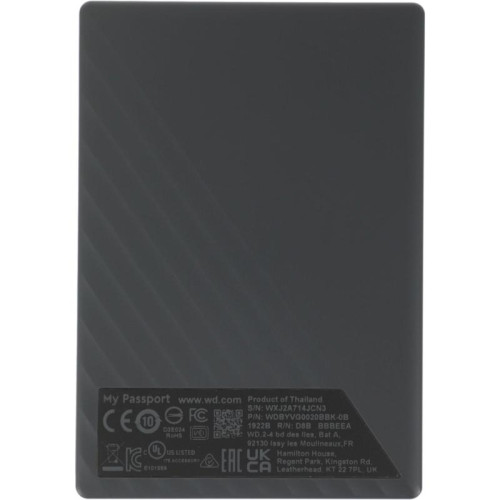 Жесткий диск WD USB3.2 Gen1 2TB WDBYVG0020BBK-WESN My Passport 2.5