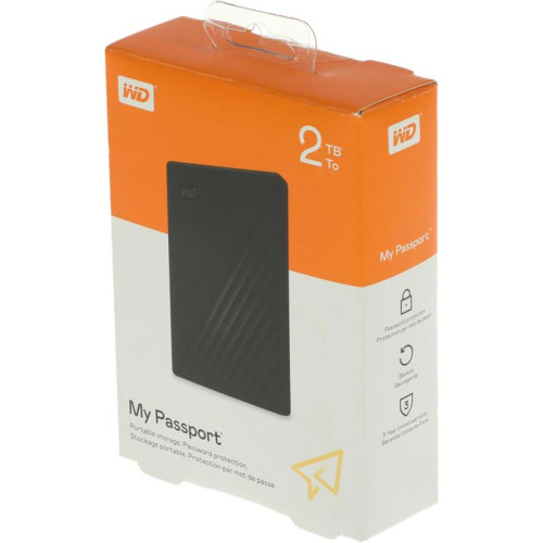Жесткий диск WD USB3.2 Gen1 2TB WDBYVG0020BBK-WESN My Passport 2.5