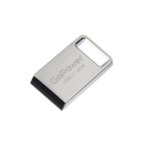Флеш-накопитель GoPower MINI 32GB USB2.0 металл серебряный (1/50/1000) Флеш-накопитель GoPower MINI 32GB USB2.0 металл серебряный (1/50/1000)