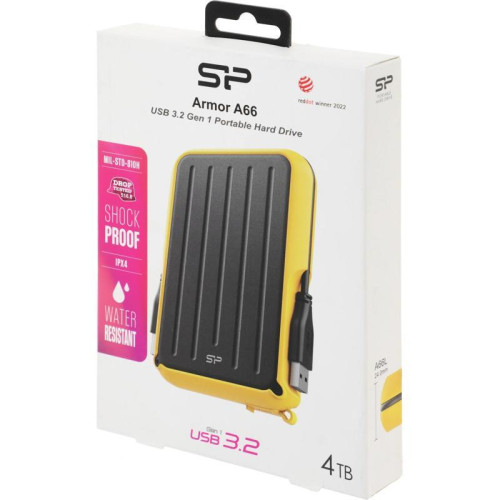 Жесткий диск Silicon Power USB 3.0 4Tb SP040TBPHD66LS3Y Armor A66 2.5 Жесткий диск Silicon Power USB 3.0 4Tb SP040TBPHD66LS3Y Armor A66 2.5