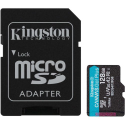 Карта памяти Kingston  128GB microSDXC Canvas Go Plus Gen4 200MB/s A2 U3 V30 Card + ADP/ Kingston 128GB microSDXC Canvas Go Plus Gen4 200MB/s A2 U3 V30 Card + ADP