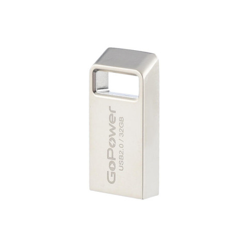 Флеш-накопитель GoPower MINI 32GB USB2.0 металл серебряный (1/50/1000) Флеш-накопитель GoPower MINI 32GB USB2.0 металл серебряный (1/50/1000)