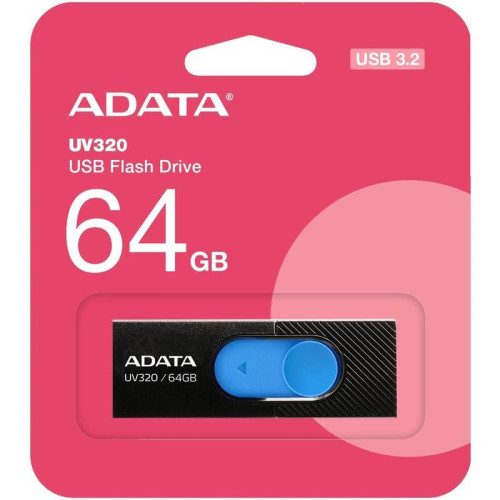 Флеш Диск A-Data 64Gb UV320 AUV320-64G-RBKBL USB3.2 черный
