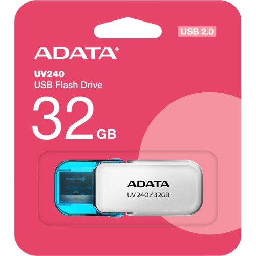 Флеш Диск A-Data 32Gb UV240 AUV240-32G-RWH USB2.0 белый/голубой