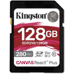Флеш карта SDXC 128GB Kingston SDR2V6/128GB Canvas React Plus w/o adapter
