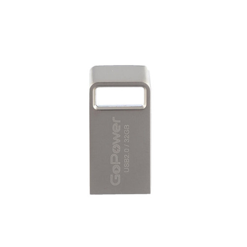Флеш-накопитель GoPower MINI 32GB USB2.0 металл серебряный (1/50/1000) Флеш-накопитель GoPower MINI 32GB USB2.0 металл серебряный (1/50/1000)