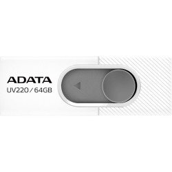 Флеш Диск A-Data 64Gb UV220 AUV220-64G-RWHGY USB2.0 белый/серый