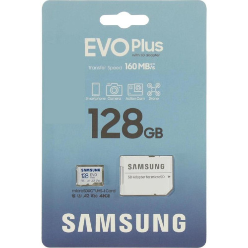 Флеш карта microSDXC 128GB Samsung MB-MC128SA/EU EVO Plus + adapter