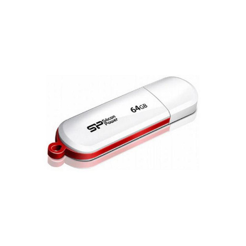 Флеш Диск Silicon Power 64Gb LuxMini 320 SP064GBUF2320V1W USB2.0 белый