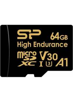 Флеш карта microSDXC 64GB Silicon Power SP064GBSTXDV3V1HSP High Endurance V30 A1 + adapter