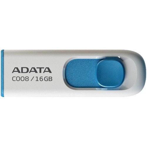Флеш Диск A-Data 16Gb Classic C008 AC008-16G-RWE USB2.0 белый/синий