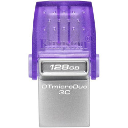 Флеш Диск Kingston 128Gb DataTraveler microDuo 3C DTDUO3CG3/128GB USB3.0 фиолетовый