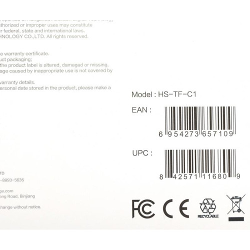 Флеш карта microSDHC 32GB Hikvision HS-TF-C1(STD)/32G/Adapter + adapter