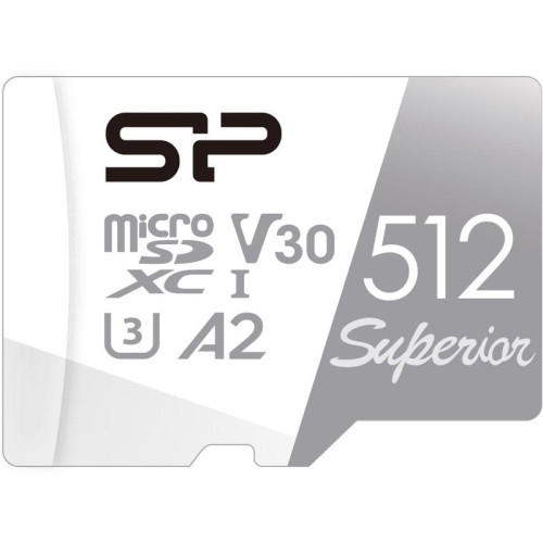 Флеш карта microSDXC 512GB Silicon Power SP512GBSTXDA2V20 Superior V30 A2 w/o adapter