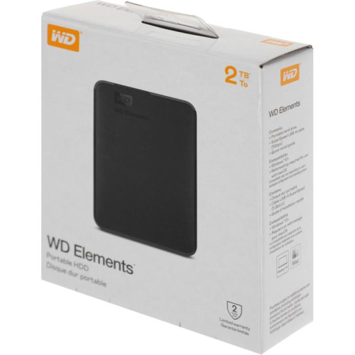 Жесткий диск WD USB 3.0 2Tb WDBU6Y0020BBK-WESN Elements Portable 2.5
