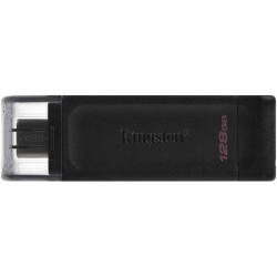 Флеш Диск Kingston 128Gb DataTraveler 70 Type-C DT70/128GB USB3.2 черный