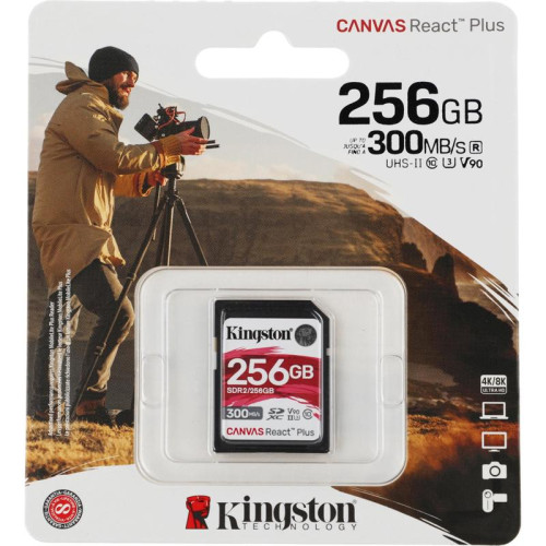 Флеш карта SDXC 256GB Kingston SDR2/256GB Canvas React Plus w/o adapter