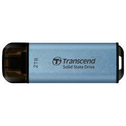 Флеш-накопитель/ Transcend External SSD ESD300C 2 TB, Type C, 10Gbps (3.2 Gen2), R/W 1050/950MB/s, 60.1x20x7.8 mm, 9g,