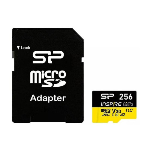 Флеш карта microSDXC 256GB Silicon Power SP256GBSTXLA2V1NSP Inspire V30 A2 + adapter