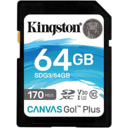 Флеш карта SDXC 64GB Kingston SDG3/64GB Canvas Go! Plus w/o adapter