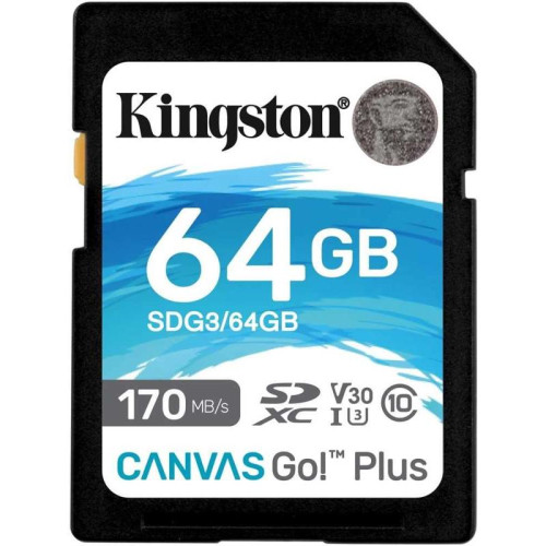Флеш карта SDXC 64GB Kingston SDG3/64GB Canvas Go! Plus w/o adapter