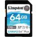 Флеш карта SDXC 64GB Kingston SDG3/64GB Canvas Go! Plus w/o adapter Флеш карта SDXC 64GB Kingston SDG3/64GB Canvas Go! Plus w/o adapter