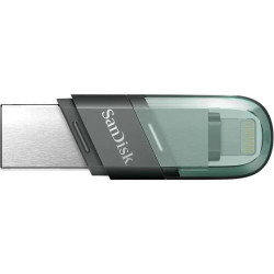 Флеш Диск Sandisk 128Gb iXpand Flip SDIX90N-128G-GN6NE USB3.1 зеленый/серебристый