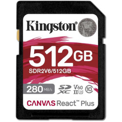 Флеш карта SDXC 512GB Kingston SDR2V6/512GB Canvas React Plus w/o adapter