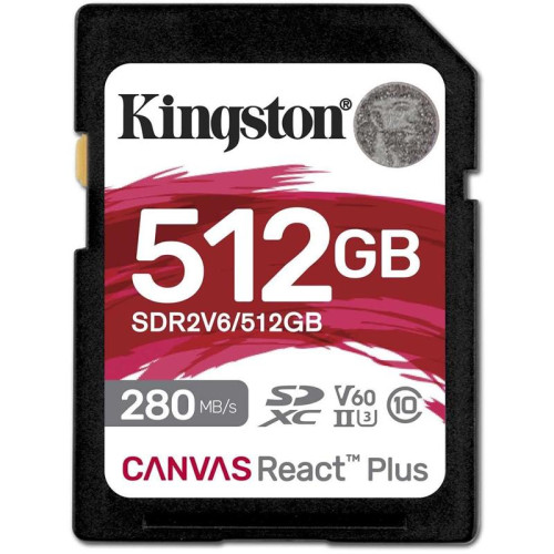 Флеш карта SDXC 512GB Kingston SDR2V6/512GB Canvas React Plus w/o adapter