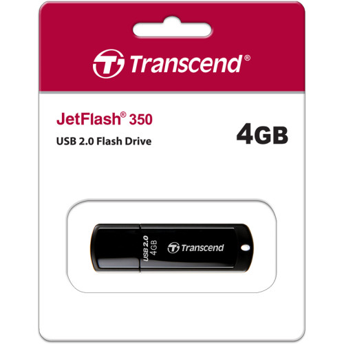 Флеш-накопитель/ Transcend 4GB JetFlash 350 (Black) USB 2.0