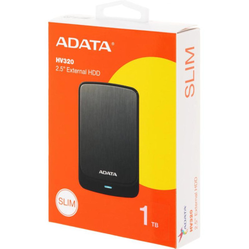 Жесткий диск A-Data USB 3.1 1Tb AHV320-1TU31-CBK HV320 2.5
