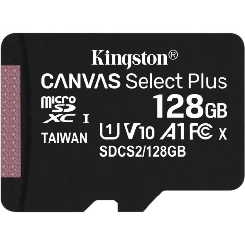 Флеш карта microSDXC 128GB Kingston SDCS2/128GBSP Canvas Select Plus w/o adapter