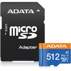 Флеш карта microSDXC 512GB A-Data AUSDX512GUICL10A1-RA1 Premier Pro + adapter