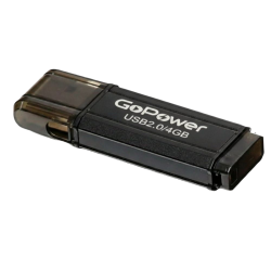 Флеш-накопитель/ Флеш-накопитель GoPower HIT 4GB USB2.0 металл черный