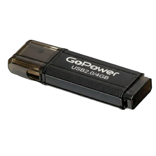 Флеш-накопитель/ Флеш-накопитель GoPower HIT 4GB USB2.0 металл черный