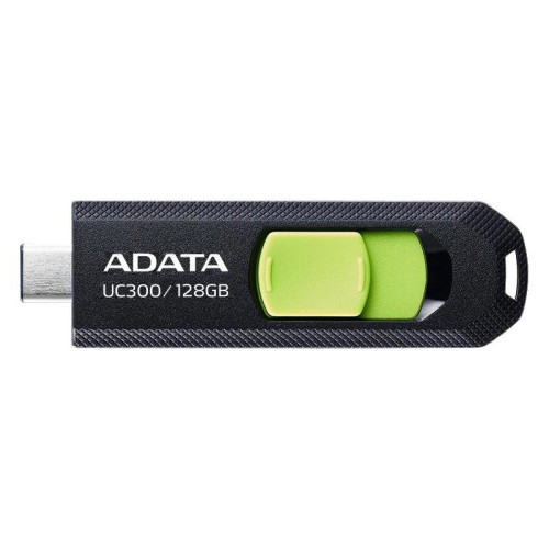 Флеш Диск A-Data 128Gb Type-C UC300 ACHO-UC300-128G-RBK/GN USB3.2 черный/зеленый