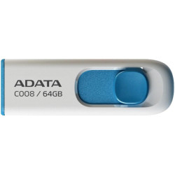 Флеш Диск A-Data 64GB Classic C008 AC008-64G-RWE USB2.0 синий/белый