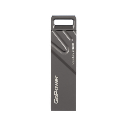 Флеш-накопитель GoPower TITAN 256GB USB3.0 металл черный графит (1/50/1000)