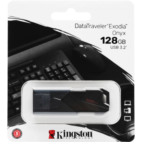 Флеш Диск Kingston 128Gb DataTraveler Exodia Onyx DTXON/128GB USB3.2 черный