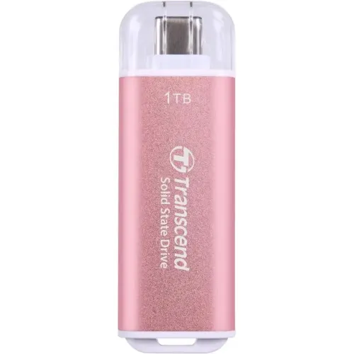 Флеш-накопитель/ Transcend External SSD ESD300C 1 TB, Type C, 10Gbps (3.2 Gen2), R/W 1050/950MB/s, 60.1x20x7.8 mm, 9g,Pink